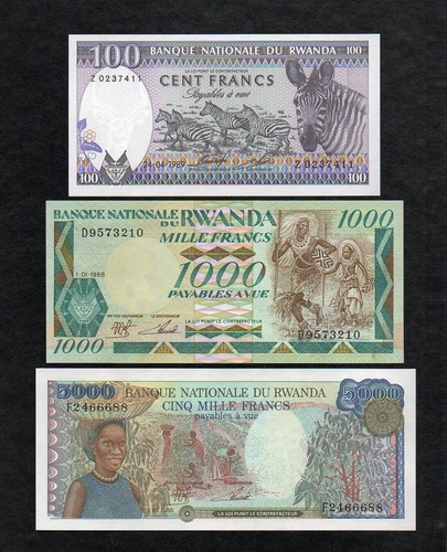 Ruanda set 100 - 1000, 5000