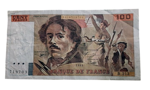 Banconota 100 franchi francesi - banconota,