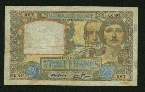 Francia 1941 banque de - francia,