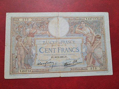 Banconota francese 100 - banconota,