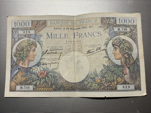 Banconota 1000 franchi - banconota,