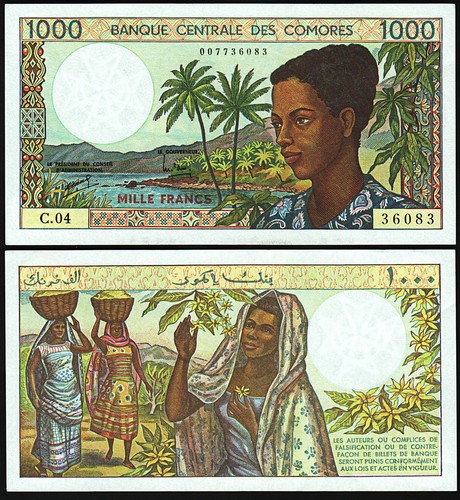 Comore comores 1000 franchi - comore,