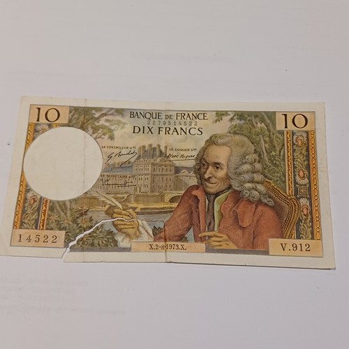 Vecchia banconota francese - vecchia,