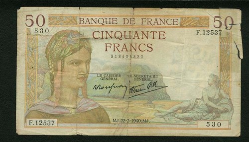 Francia banconota da - francia,