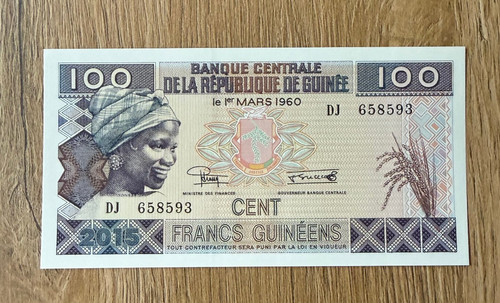 Guinea 100 franchi 2015 unc - /,