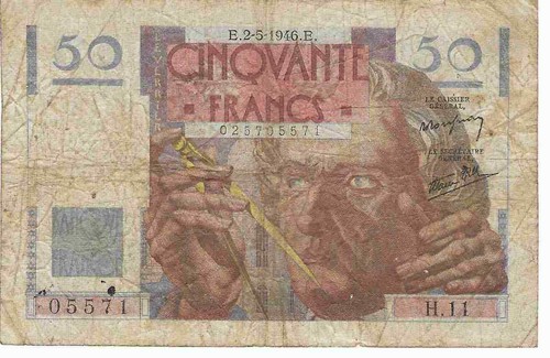 1946 francia banconota - francia,