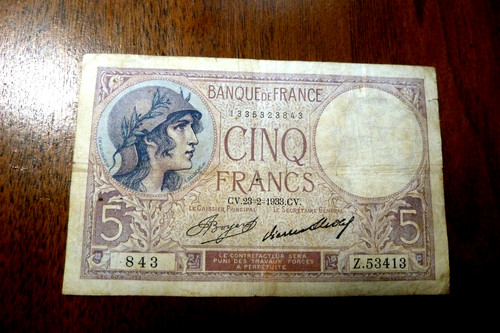 Banconota franchi francia - 5,