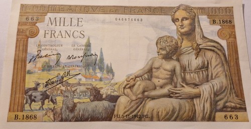 Francia banconota 1000 - banconota,