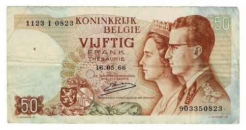 Banconota belgio franchi - banconota,
