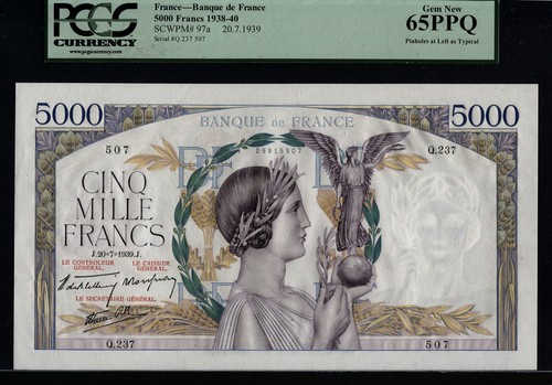 97a 1938 francia 5000 - pk, 1938-40