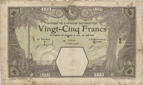Banconota franchi francese - 25,