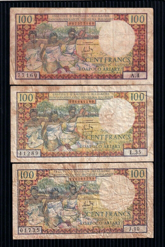 Madagascar 100 franchi - 100, franchi/20