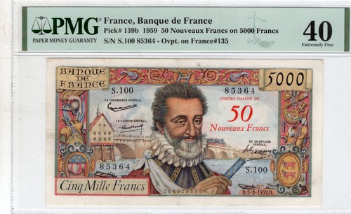 Francia franchi nuovi su - francia, 50