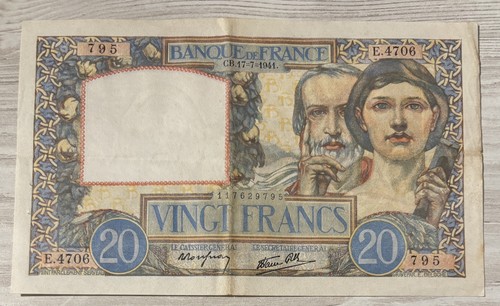Banconota franchi scienza - franchi, "scienza