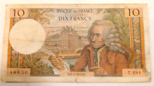 Banconota franchi - da, 10