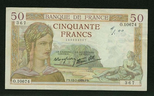 Francia banconota da 50 - banconota,