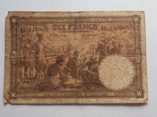 Banconota dieci franchi congo - banconota,