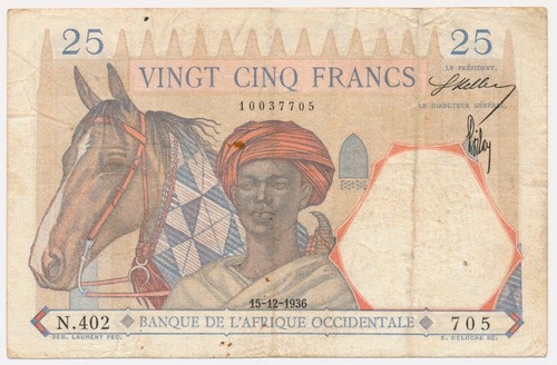 Banconota francese africa - banconota,