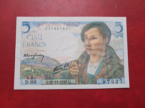 Banconota francese 5 - francese, da