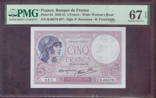 Francia franchi viola 1940 - 5,