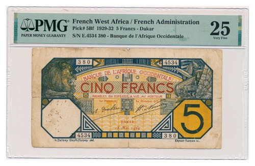 Banconota francese africa - francese,