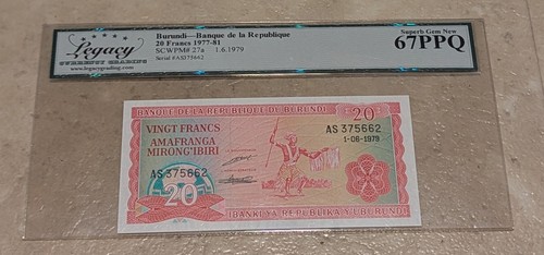 Franchi 1977 burundi - 1977, banque