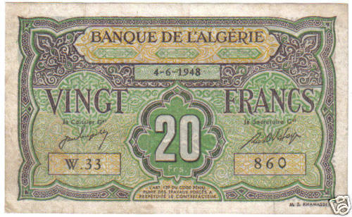 Algeria franchi 1948 pick - 1948,