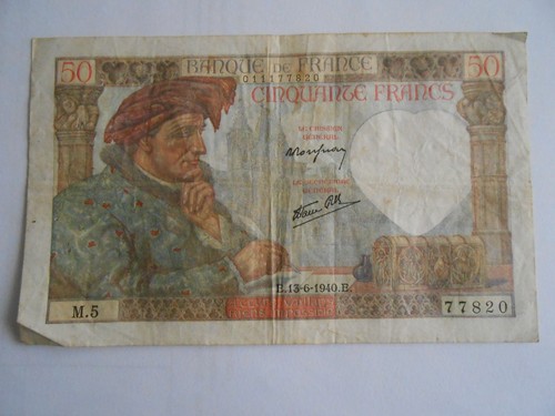 Banconota francese 50 - banconota,