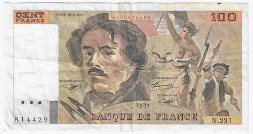 1993 france 100 - france, francs