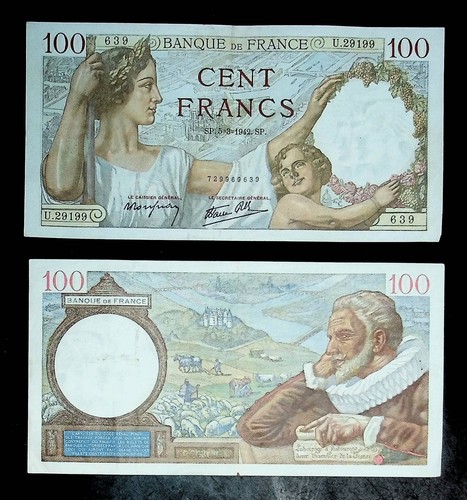 Banconota 100 franchi francia - banconota,