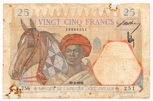 Banconota francese africa - francese,