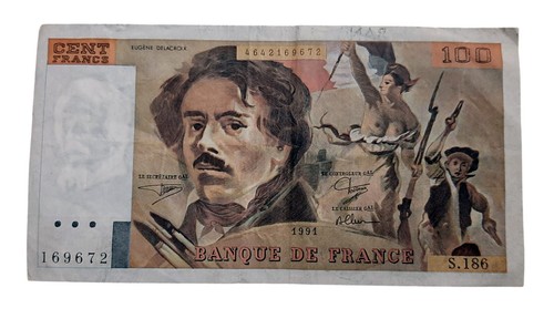 Banconota 100 franchi francesi - banconota,