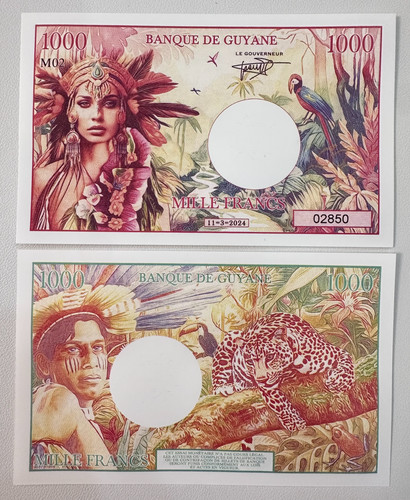 Banque guyane banconota - banque,