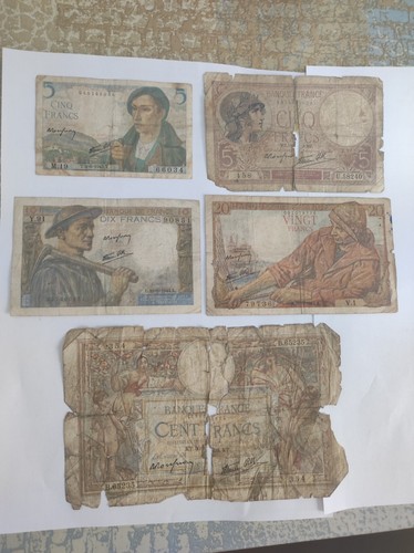 Lotto franchi banconote - franchi, 5