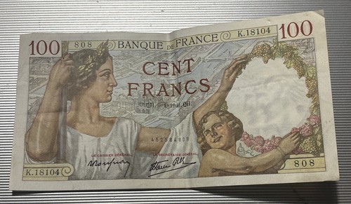 Banconota 100 franchi - banconota, francesi
